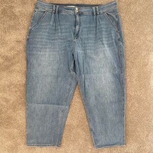 Anthropologie Ultra High-rise Pleated Relaxed Jeans 24W